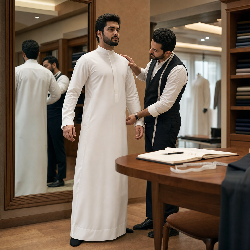 كيف ينظم محل الثوب السعودي البروفة النهائية قبل التسليم
